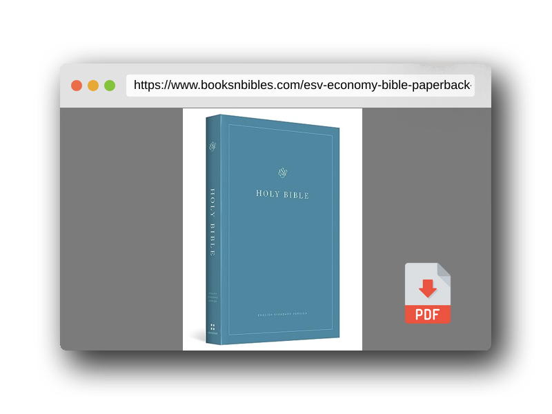 PDF Preview of the book ESV Economy Bible (Paperback): Holy Bible, English Standard Version