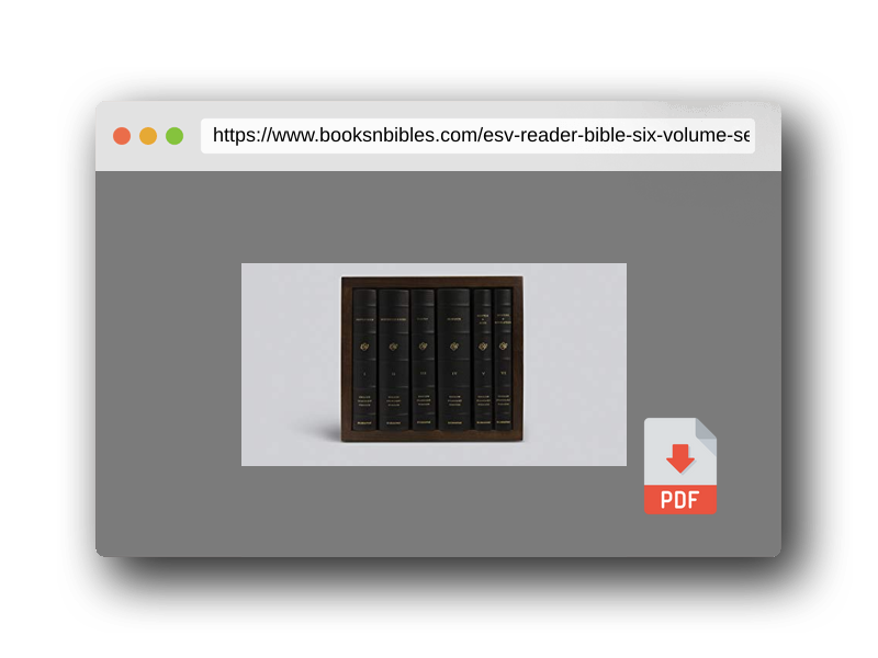 PDF Preview of the book ESV Reader's Bible, Six-Volume Set (Cowhide over Board with Walnut Slipcase)