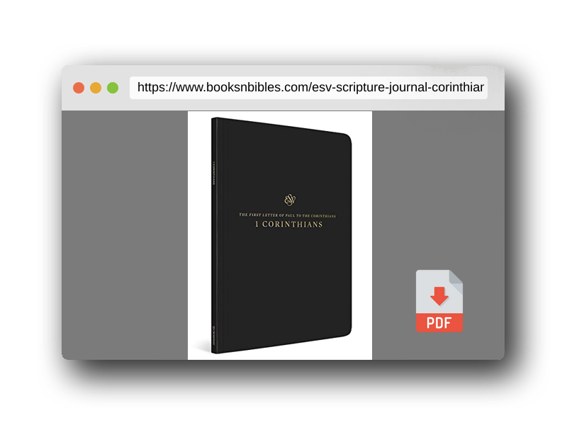 PDF Preview of the book ESV Scripture Journal: 1 Corinthians