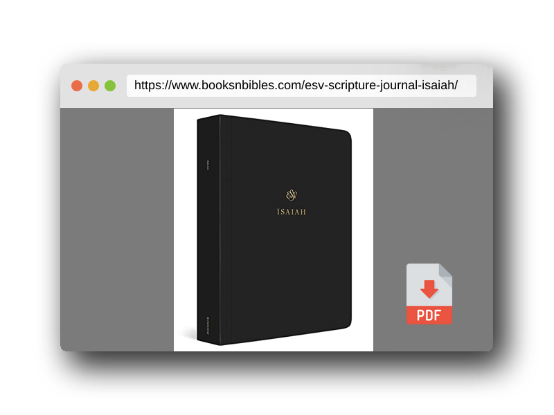 PDF Preview of the book ESV Scripture Journal: Isaiah