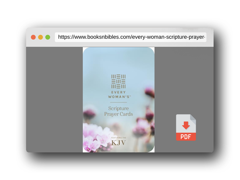 PDF Preview of the book Every Woman’s Scripture Prayer Cards (Softcover): Featuring the King James Version