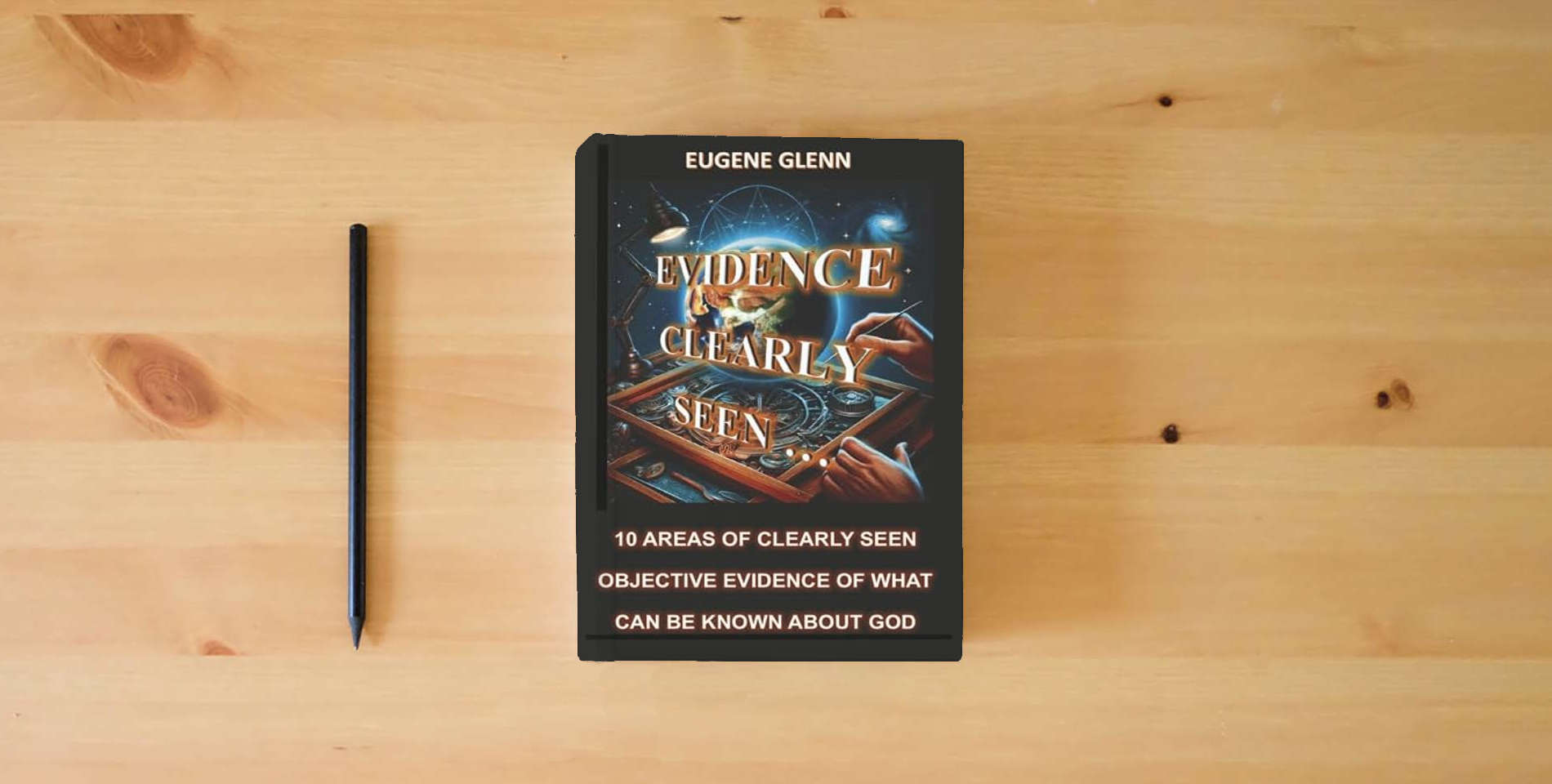 The book Evidence Clearly Seen: 10 Areas of Clearly Seen Objective Evidence of What Can Be Known About God (The Way, the Truth, and the Life) is on the table