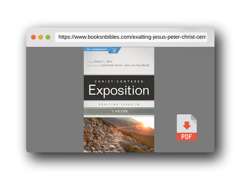 PDF Preview of the book Exalting Jesus in 1 Peter (Christ-Centered Exposition Commentary)