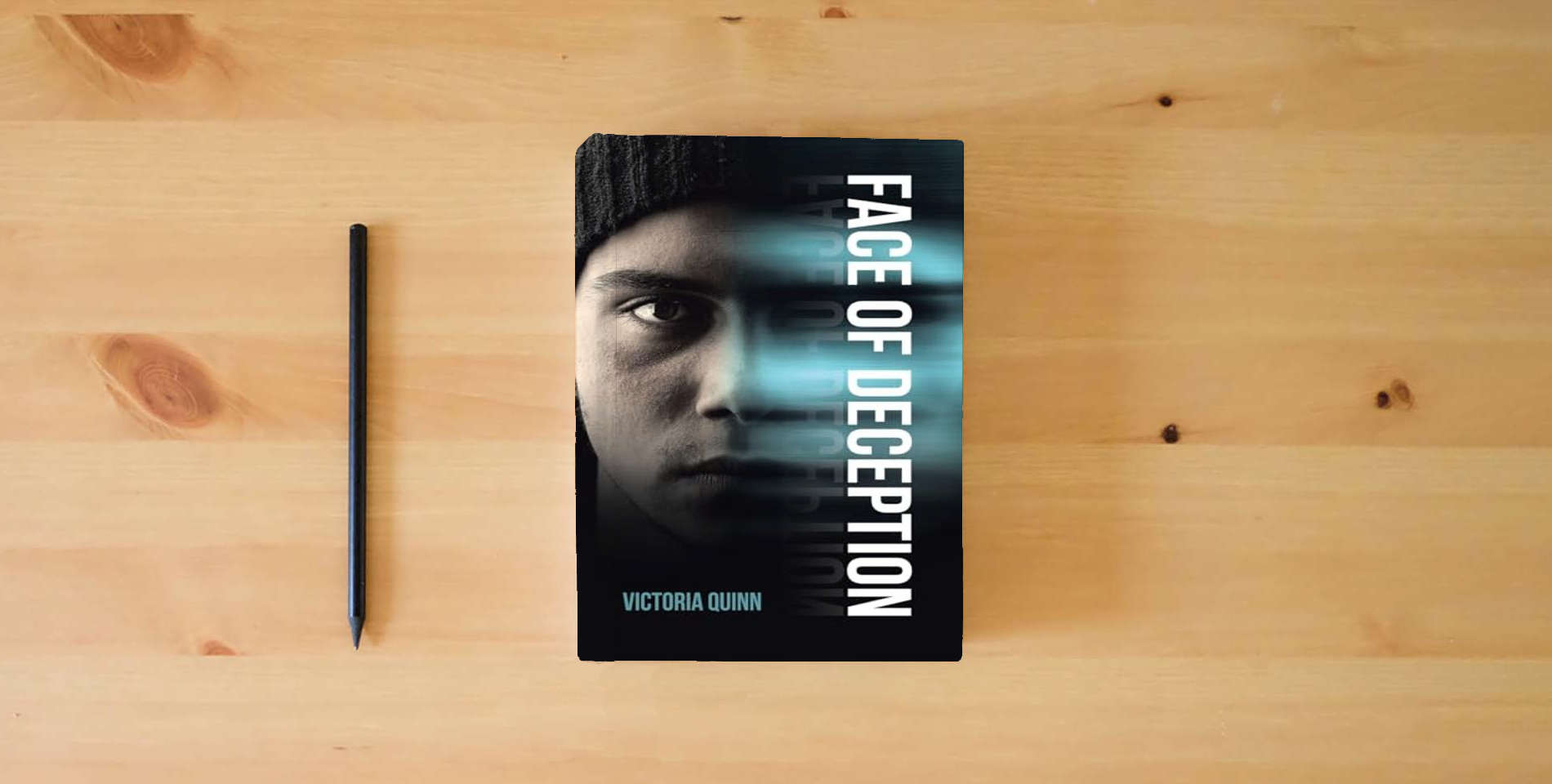 The book Face of Deception is on the table