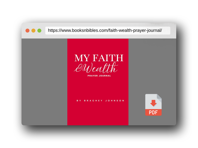 PDF Preview of the book My Faith & Wealth Prayer Journal