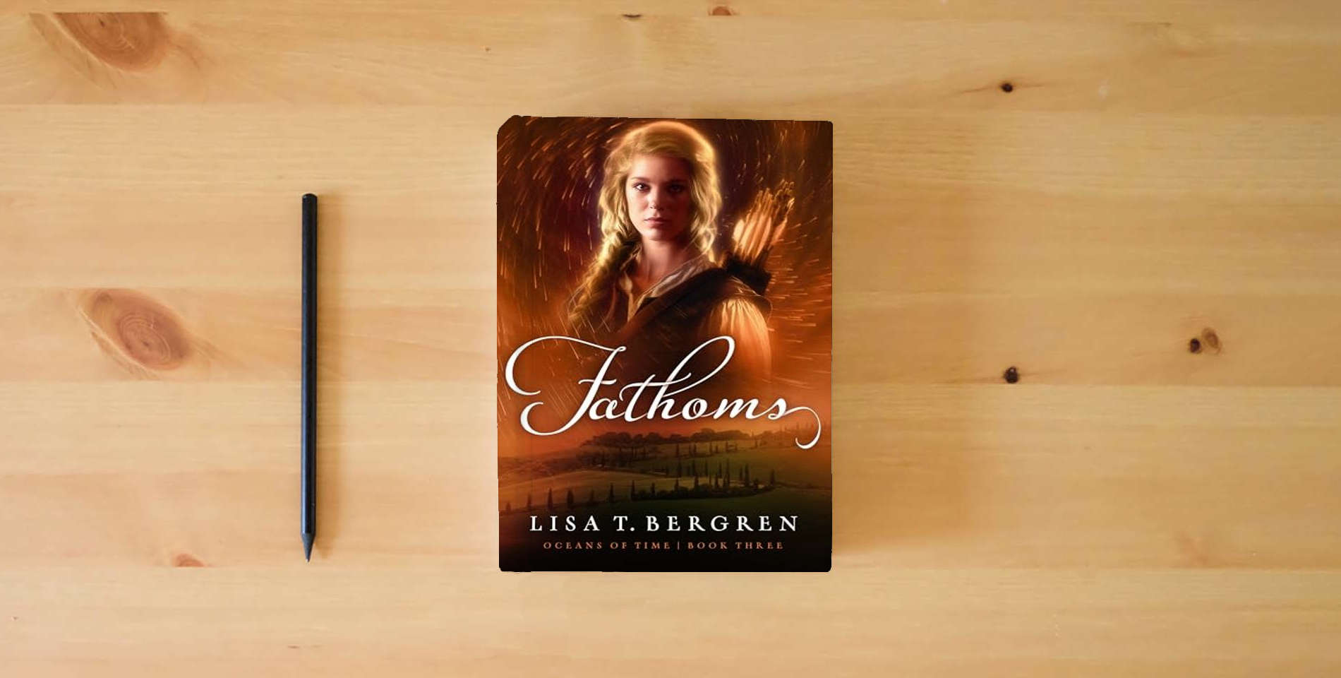 The book Fathoms (Volume 3) (Oceans of Time) is on the table