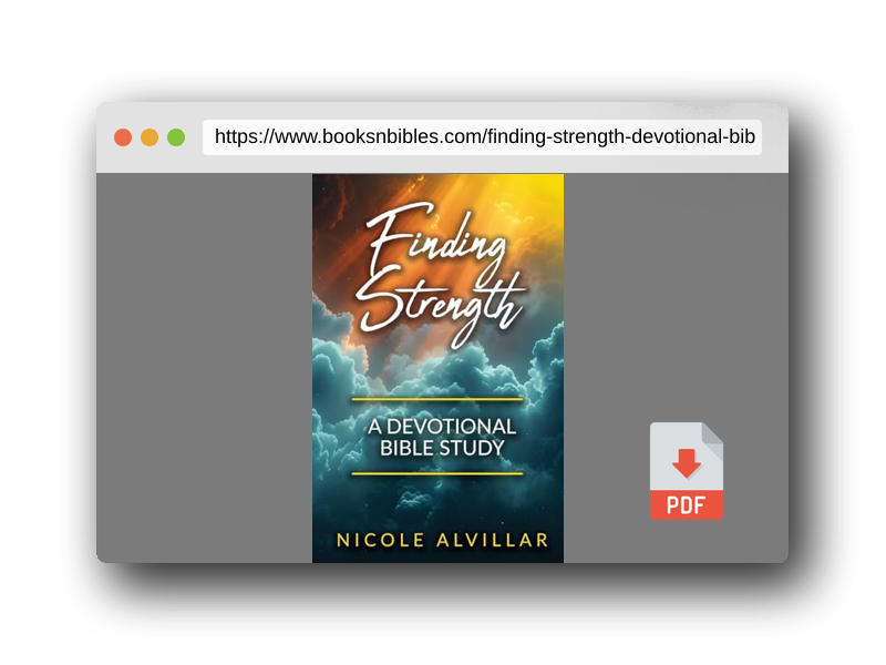 PDF Preview of the book Finding Strength: A Devotional Bible Study