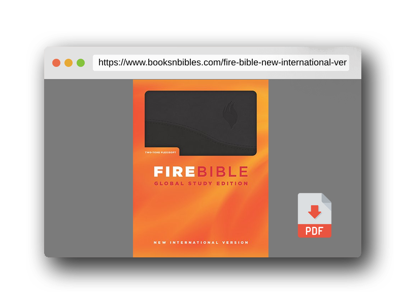 PDF Preview of the book Fire Bible: New International Version, Black on Black Flexisoft, Global Study Edition
