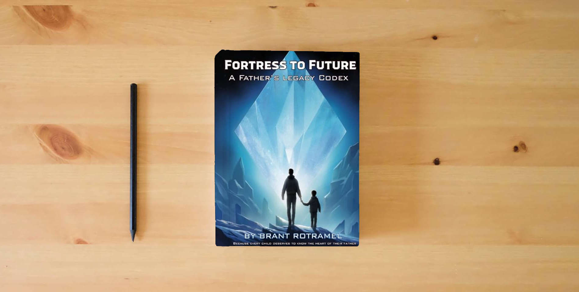The book Fortress to Future: A Father’s Legacy Codex is on the table