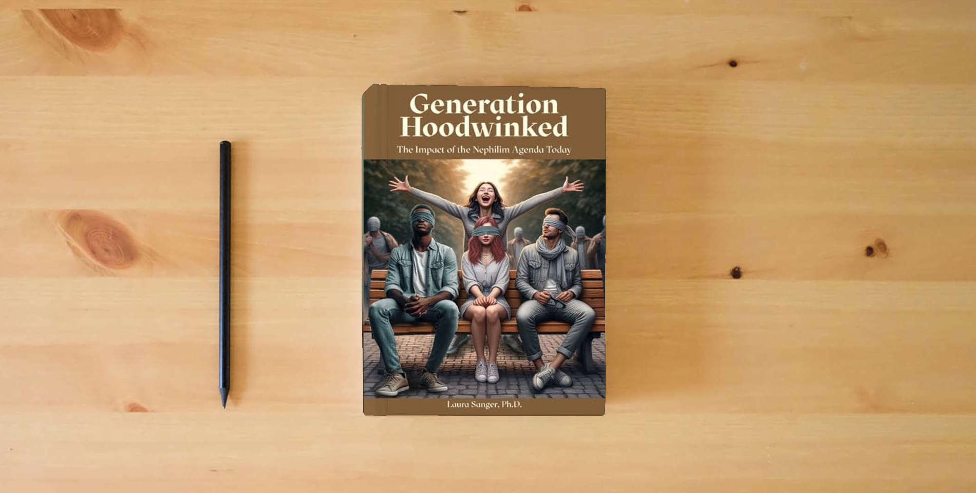 The book Generation Hoodwinked: The Impact of the Nephilim Agenda Today is on the table