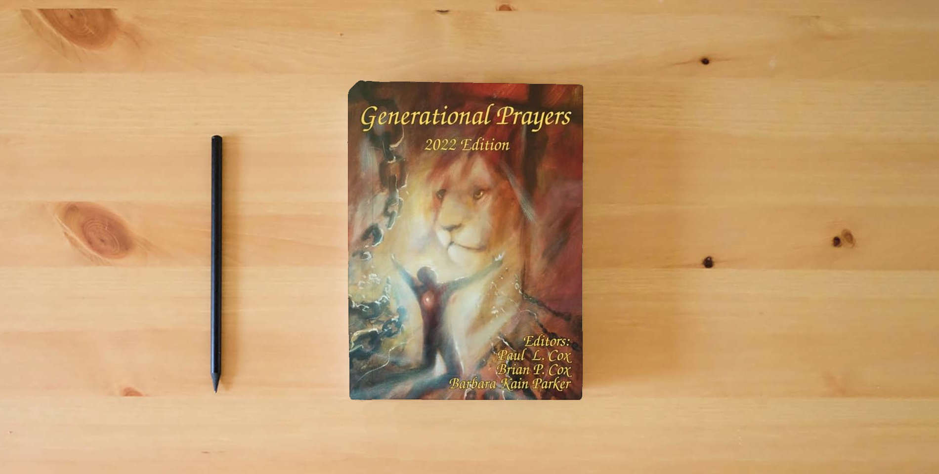 The book Generational Prayers - 2022 Edition is on the table