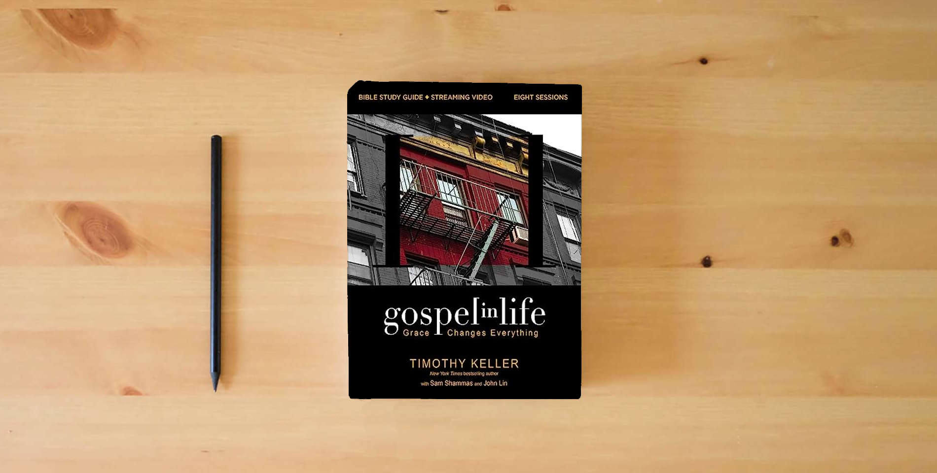 The book Gospel in Life Bible Study Guide plus Streaming Video: Grace Changes Everything is on the table