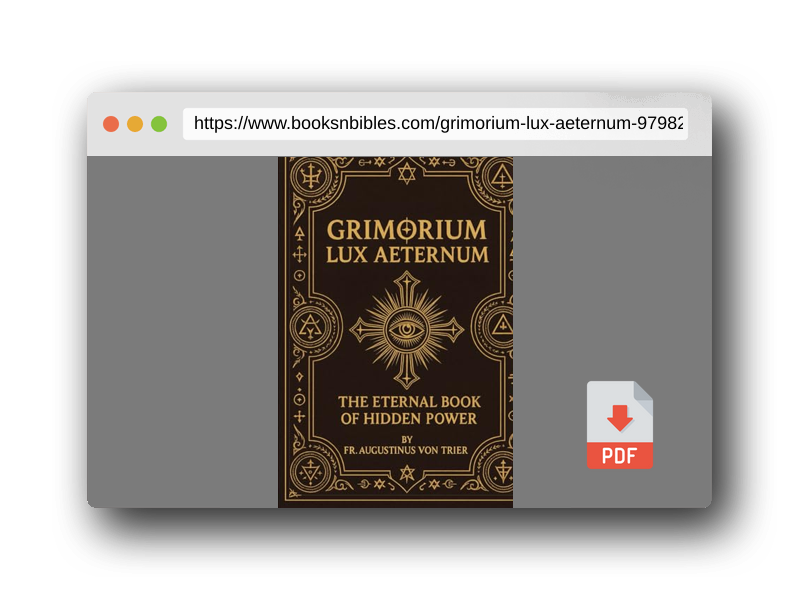PDF Preview of the book GRIMORIUM LUX AETERNUM