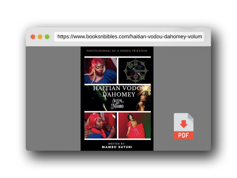 PDF Preview of the book Haitian Vodou Dahomey: Volume 1