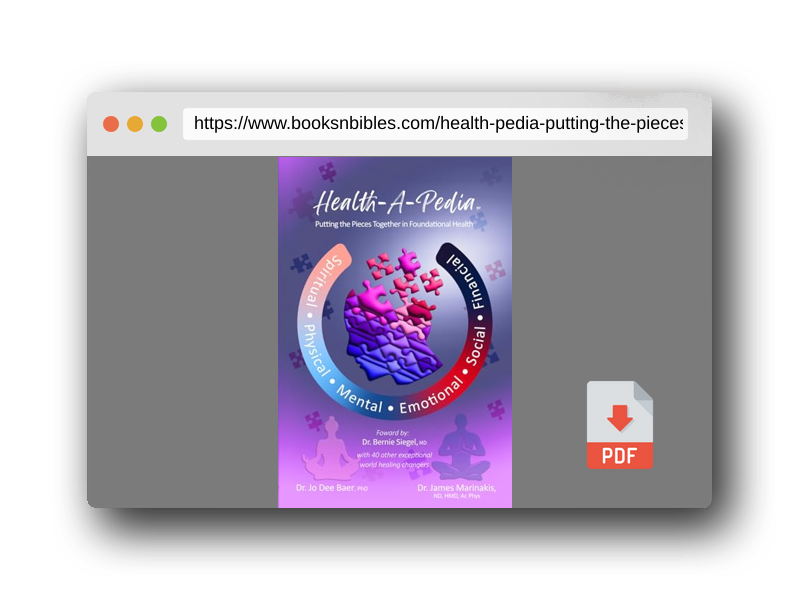 PDF Preview of the book Health-A-Pedia: Putting the Pieces Together In Foundational Health