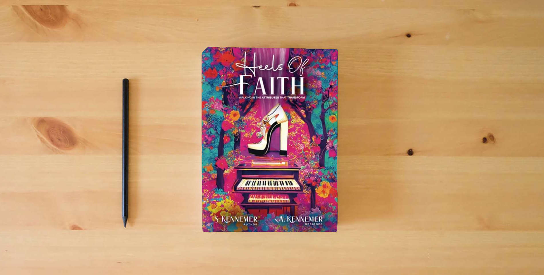 The book Heels Of Faith: Walking in the Attributes that Transform is on the table