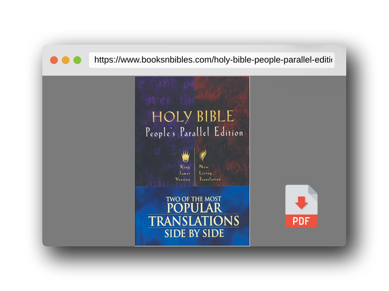 PDF Preview of the book Holy Bible: People's Parallel Edition (King James Version/New Living Translation)