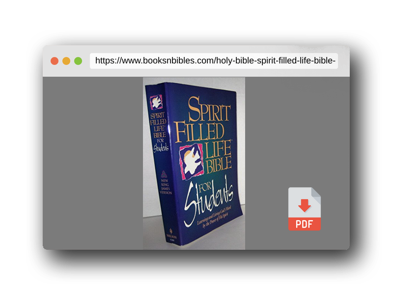 PDF Preview of the book Holy Bible: Spirit Filled Life Bible for Students, New King James Version
