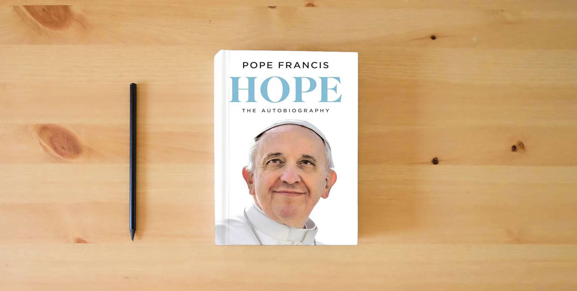The book Hope: The Autobiography is on the table