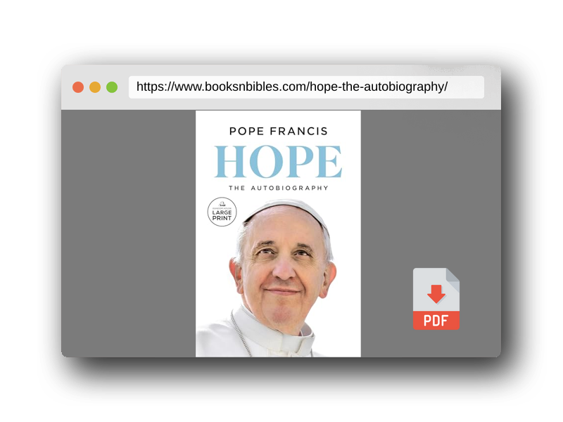PDF Preview of the book Hope: The Autobiography