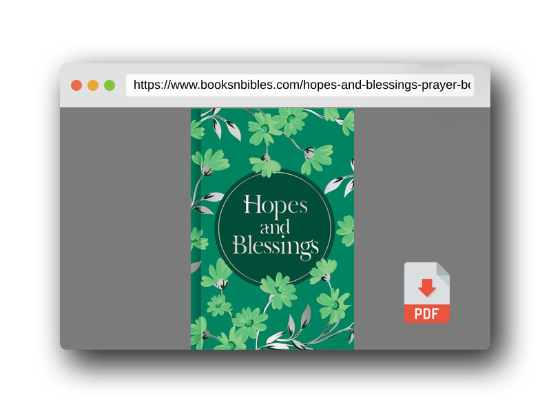PDF Preview of the book Hopes and Blessings (Prayer Book)