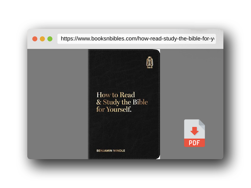 PDF Preview of the book How to Read & Study the Bible for Yourself