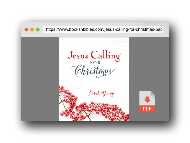 PDF Preview of the book Jesus Calling for Christmas, Padded Hardcover, with Full Scriptures