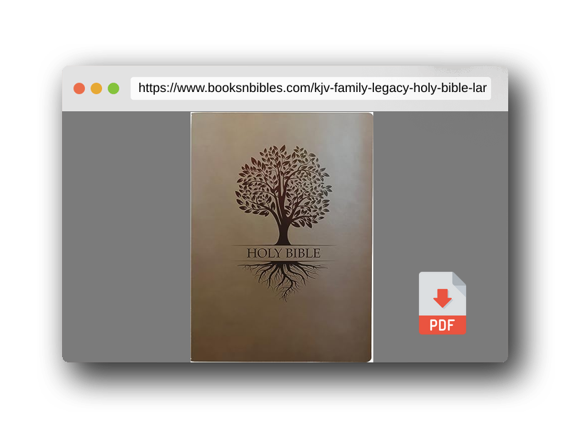 PDF Preview of the book KJV Family Legacy Holy Bible, Large Print, Coffee Ultrasoft: (Red Letter, Brown, 1611 Version) (King James Version Sword Bible)
