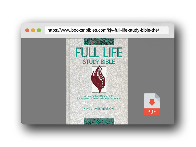 PDF Preview of the book KJV Full Life Study Bible, The