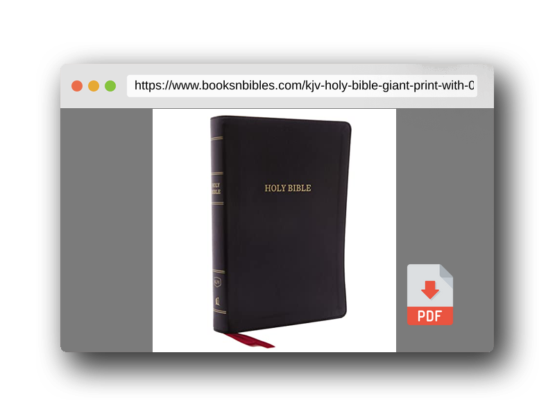 PDF Preview of the book KJV Holy Bible: Giant Print with 53,000 Cross References, Deluxe Black Leathersoft, Red Letter, Comfort Print: King James Version