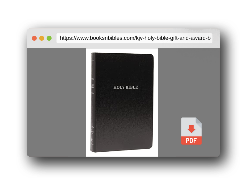 PDF Preview of the book KJV Holy Bible: Gift and Award, Black Leather-Look, Red Letter, Comfort Print: King James Version