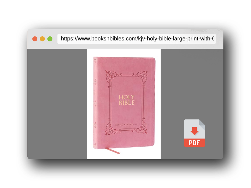 PDF Preview of the book KJV Holy Bible: Large Print with 53,000 Center-Column Cross References, Pink Leathersoft, Red Letter, Comfort Print: King James Version