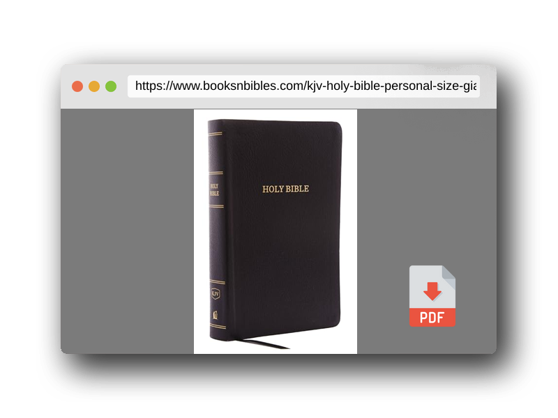 PDF Preview of the book KJV Holy Bible: Personal Size Giant Print with 43,000 Cross References, Black Bonded Leather, Red Letter, Comfort Print: King James Version