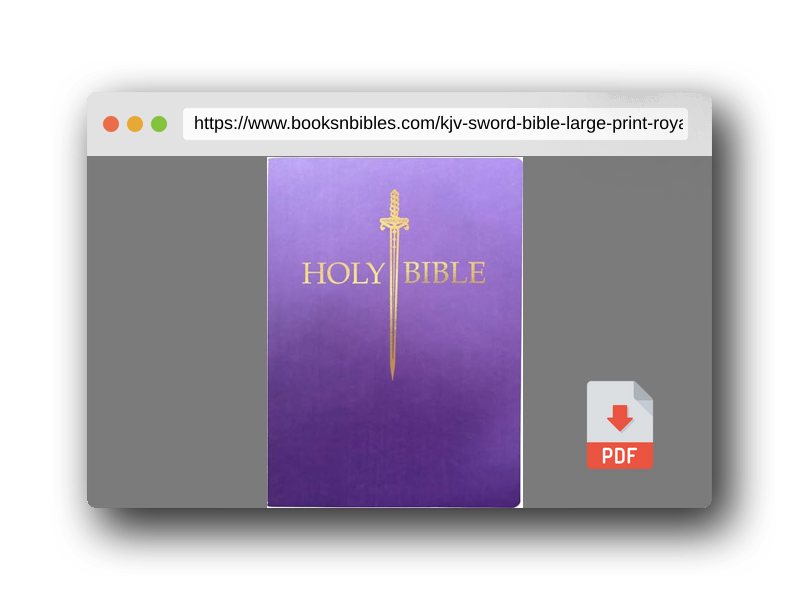PDF Preview of the book KJV Sword Bible, Large Print, Royal Purple Ultrasoft: (Red Letter, 1611 Version) (King James Version Sword Bible)