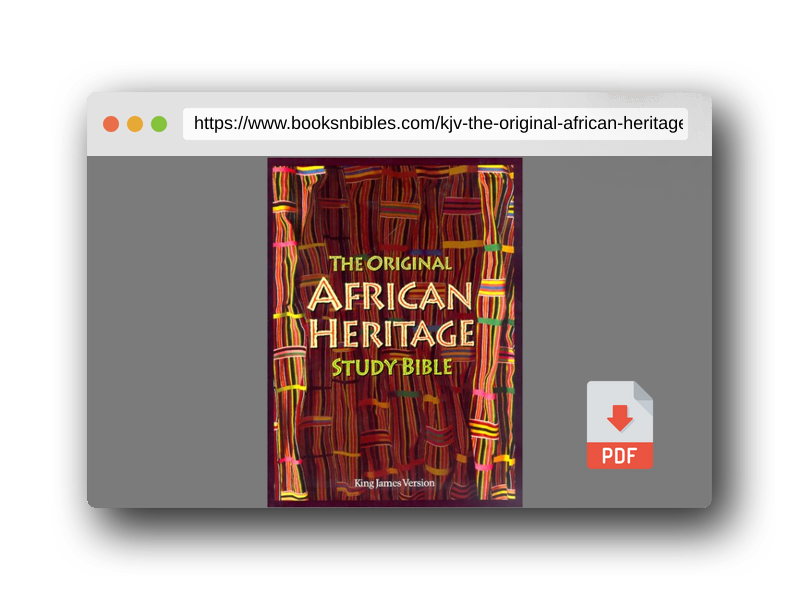 PDF Preview of the book KJV The Original African Heritage Study Bible