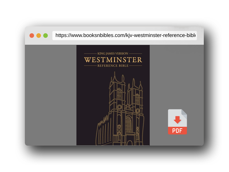 PDF Preview of the book KJV Westminster Reference Bible, Black Goatskin Leather, KJ556:XE