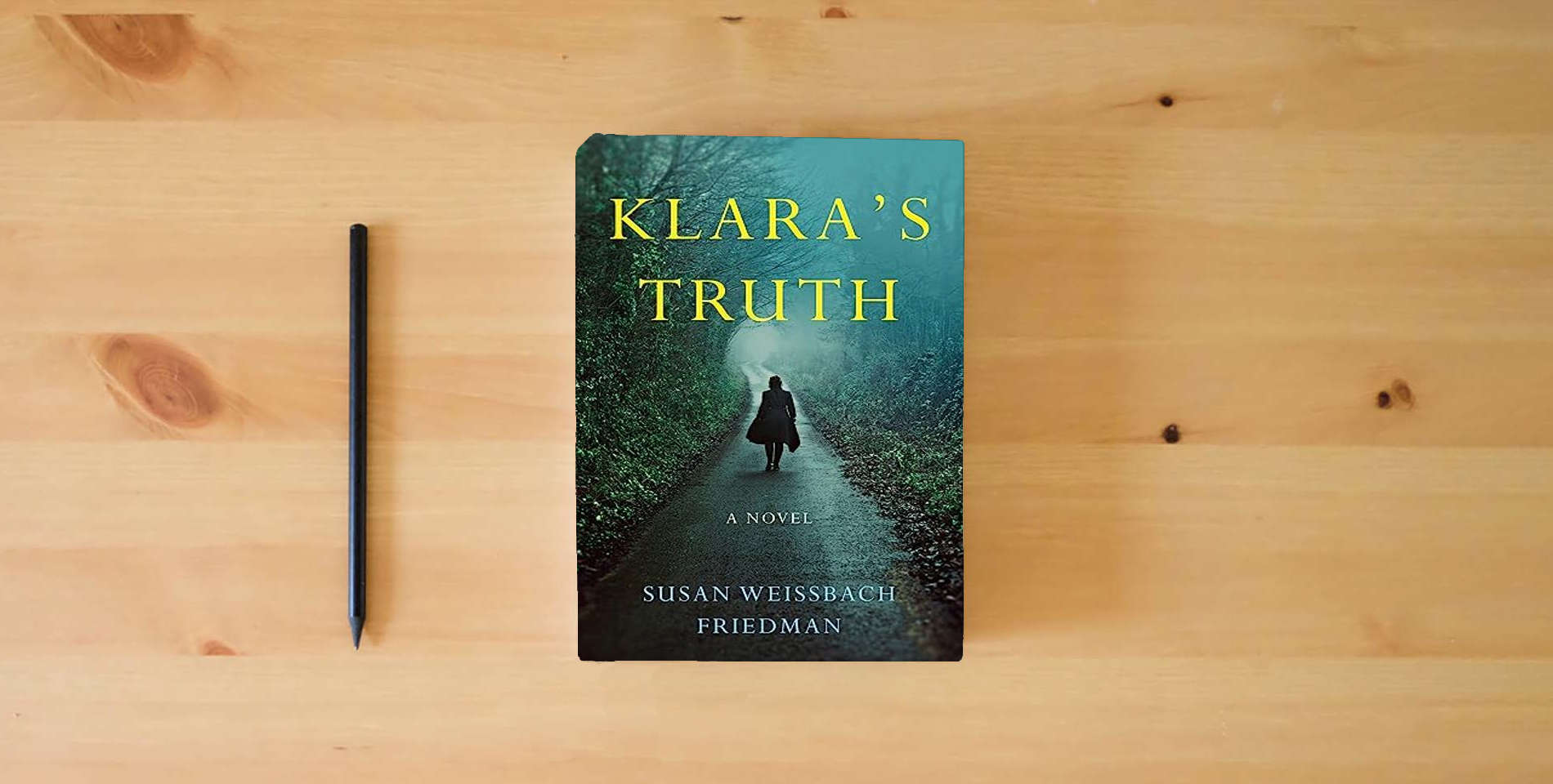 The book Klara's Truth: A Novel is on the table