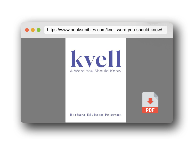 PDF Preview of the book kvell: A Word You Should Know