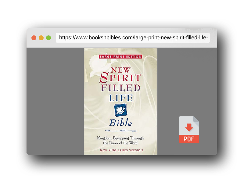 PDF Preview of the book Large Print New Spirit Filled Life Bible