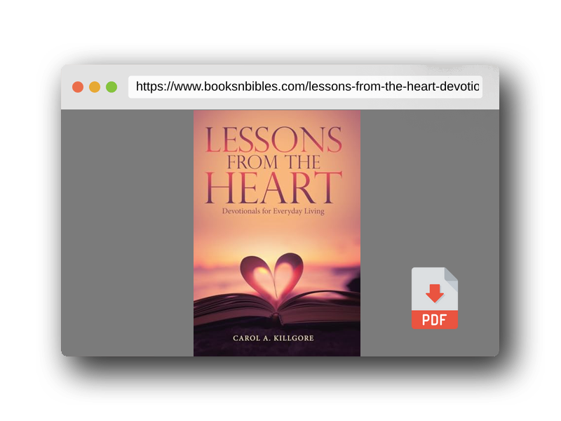 PDF Preview of the book Lessons from the Heart: Devotionals for Everyday Living