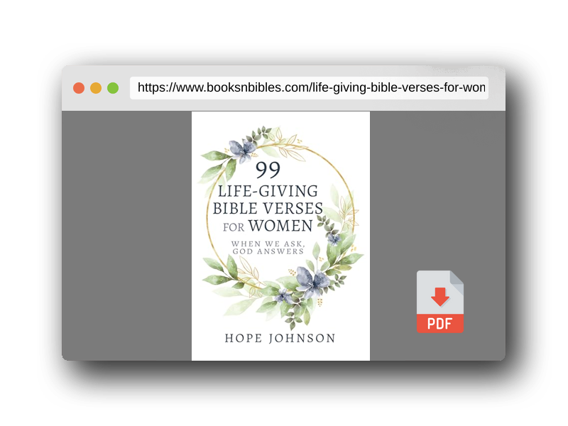 PDF Preview of the book 99 Life-Giving Bible Verses for Women: When We Ask, God Answers