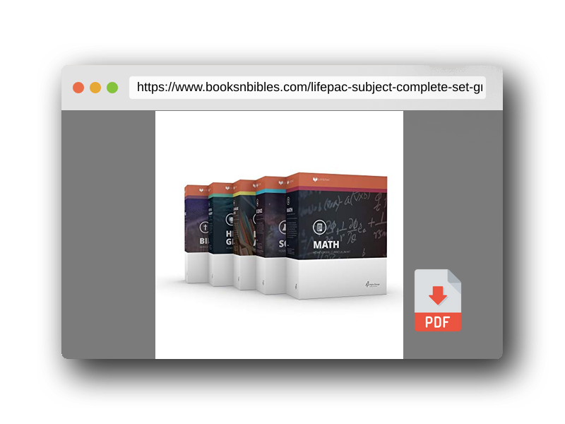 PDF Preview of the book Lifepac 5 Subject Complete Set Grade 6