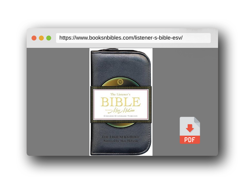 PDF Preview of the book Listener's Bible-ESV