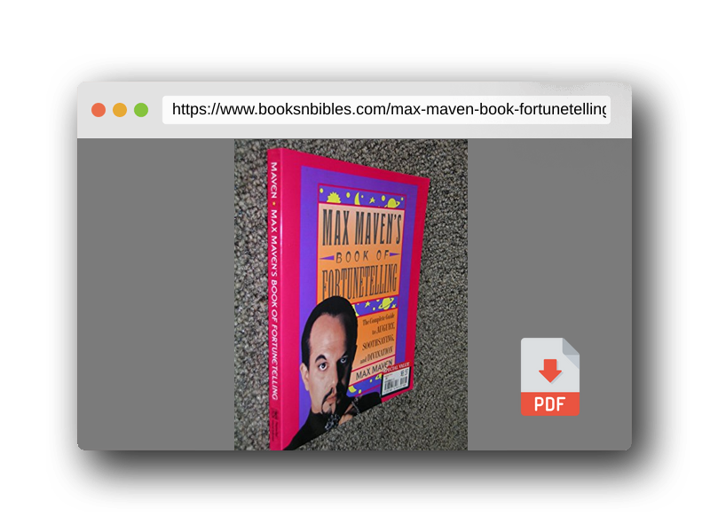 PDF Preview of the book Max Maven's Book of Fortunetelling