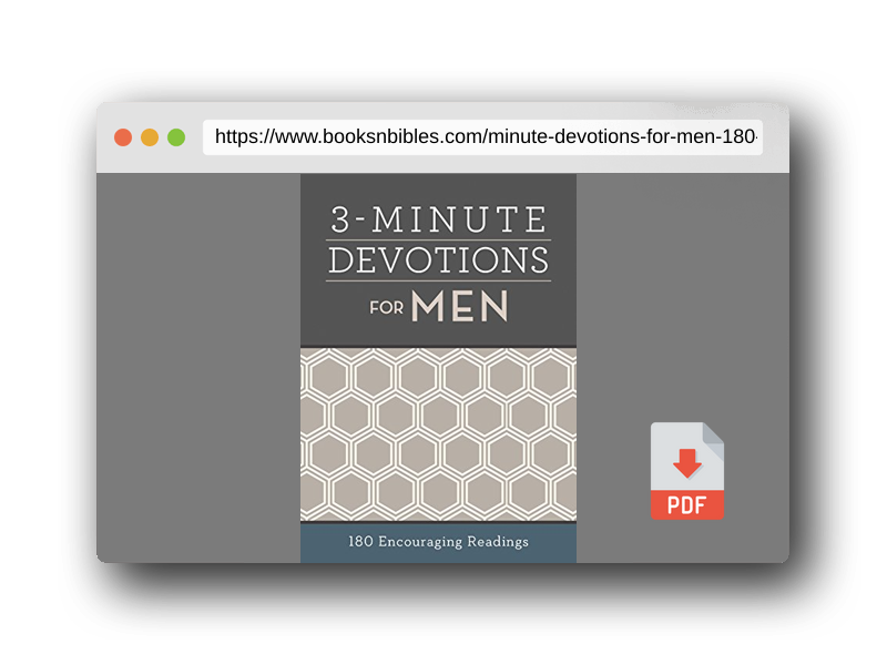 PDF Preview of the book 3-Minute Devotions for Men: 180 Encouraging Readings