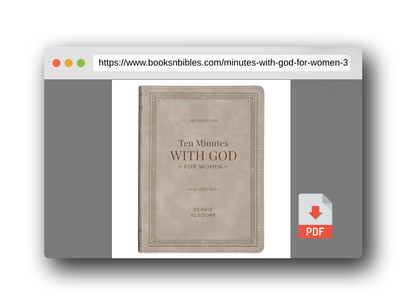 PDF Preview of the book 10 Minutes with God for Women: 365 Daily Devotions