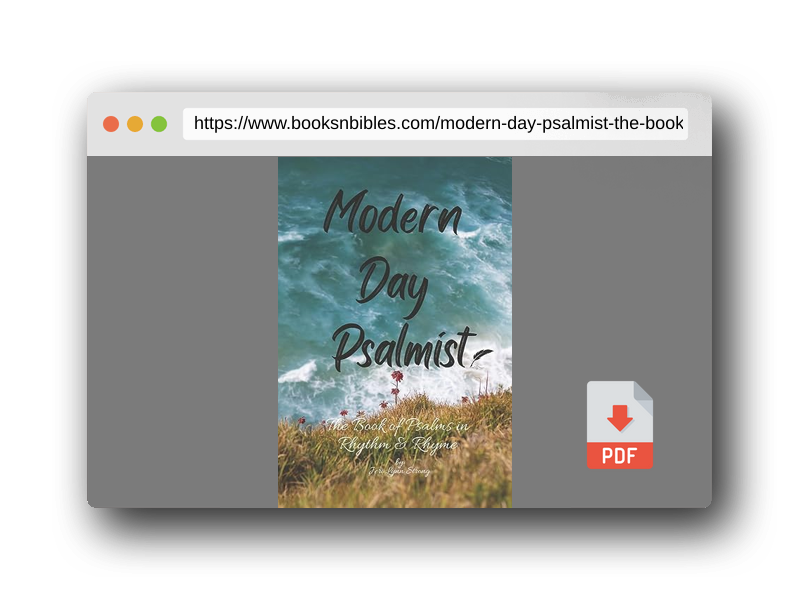 PDF Preview of the book Modern Day Psalmist: The Book of Psalms in Rhythm & Rhyme