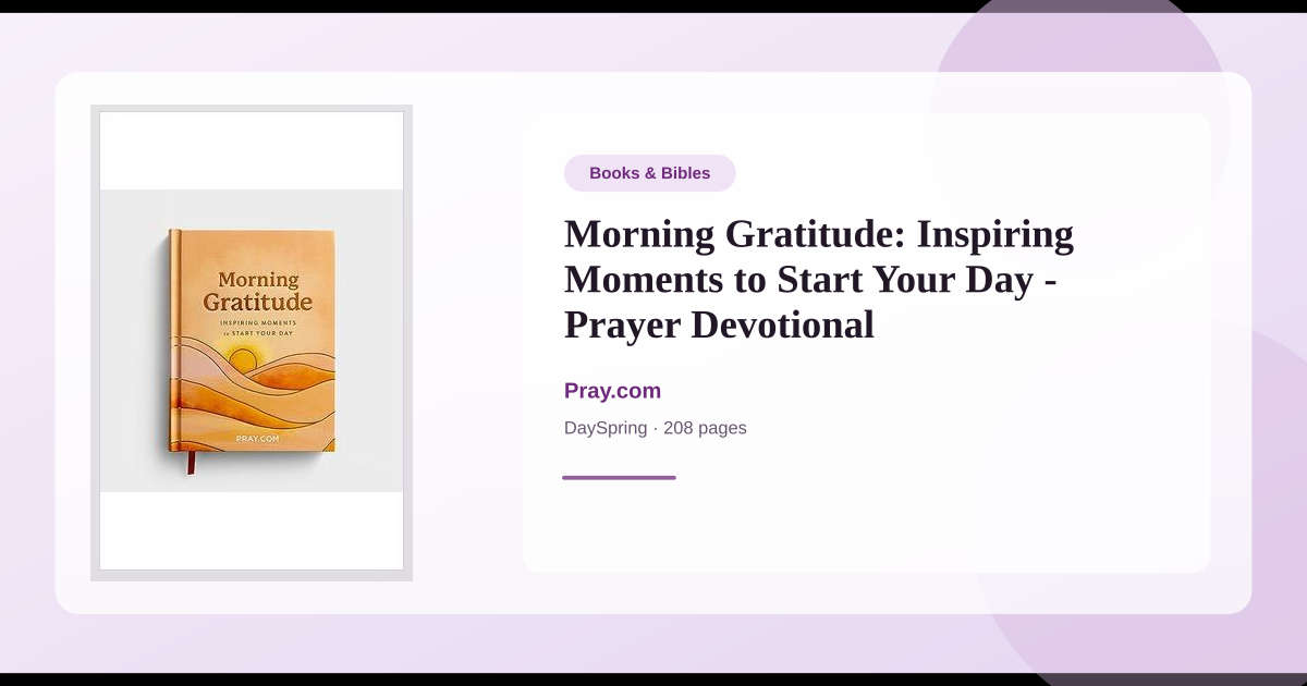 Book Morning Gratitude: Inspiring Moments to Start Your Day - Prayer ...