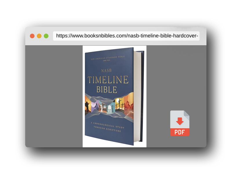 PDF Preview of the book NASB, Timeline Bible, Hardcover, Red Letter, 1995 Text, Comfort Print: A Chronological Journey through Scripture