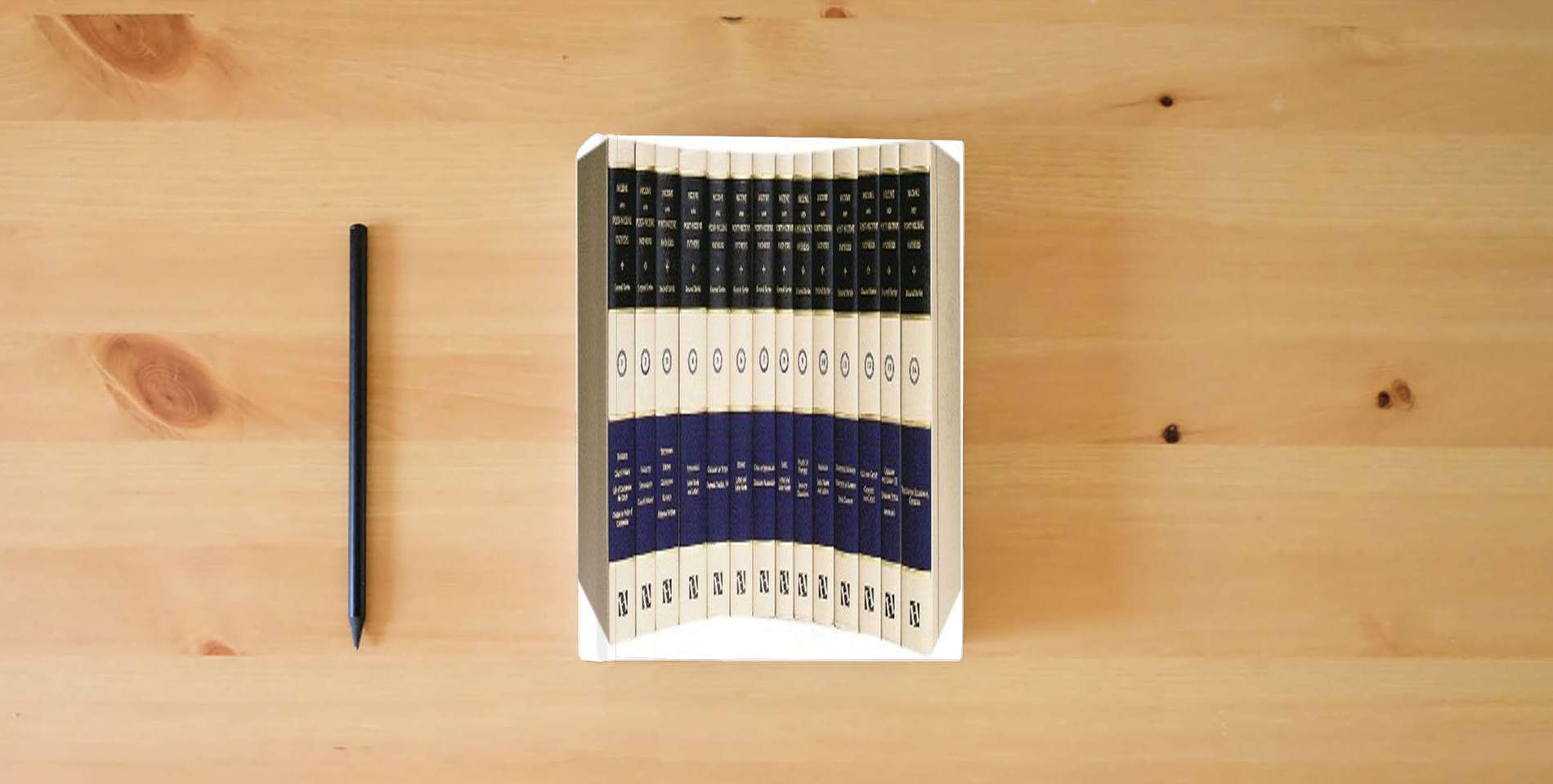 The book Nicene and Post-Nicene Fathers: Second Series is on the table